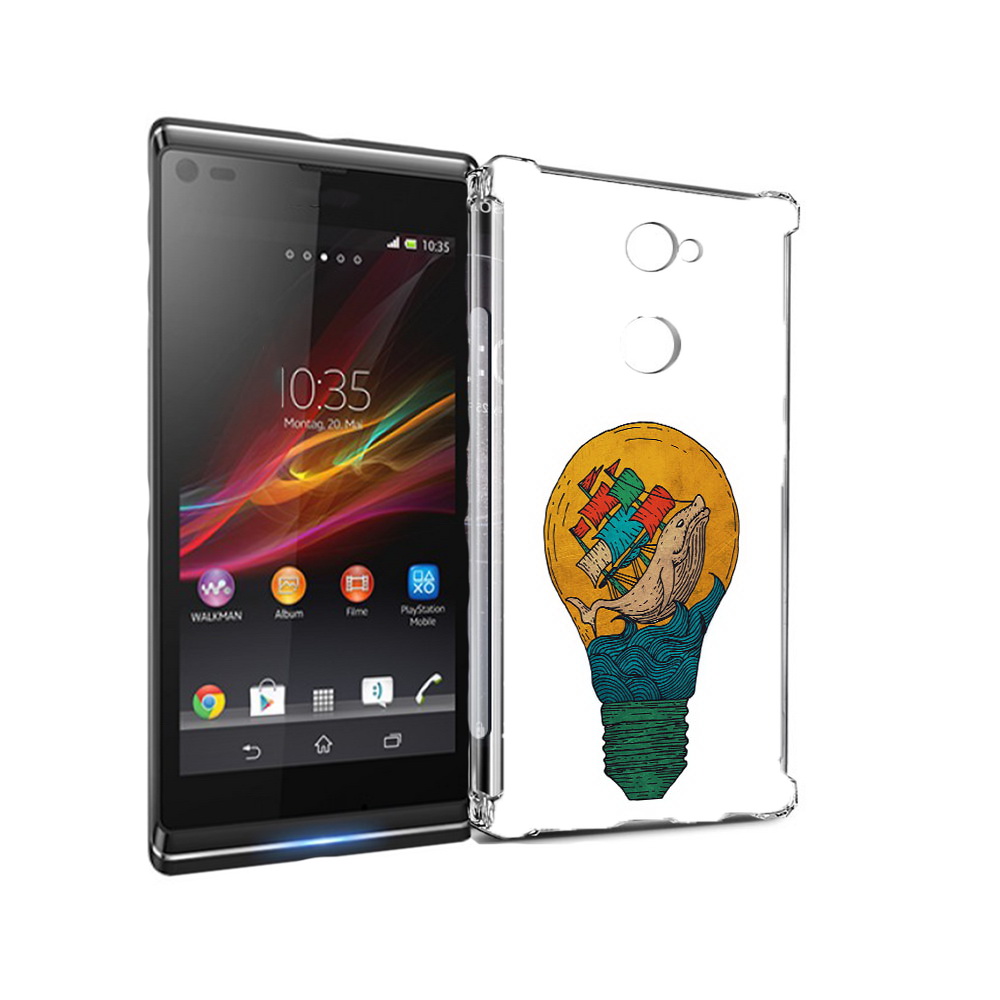 

Чехол MyPads Tocco для Sony Xperia L2 кит в лампочке с парусами (PT99662.233.387), Прозрачный, Tocco