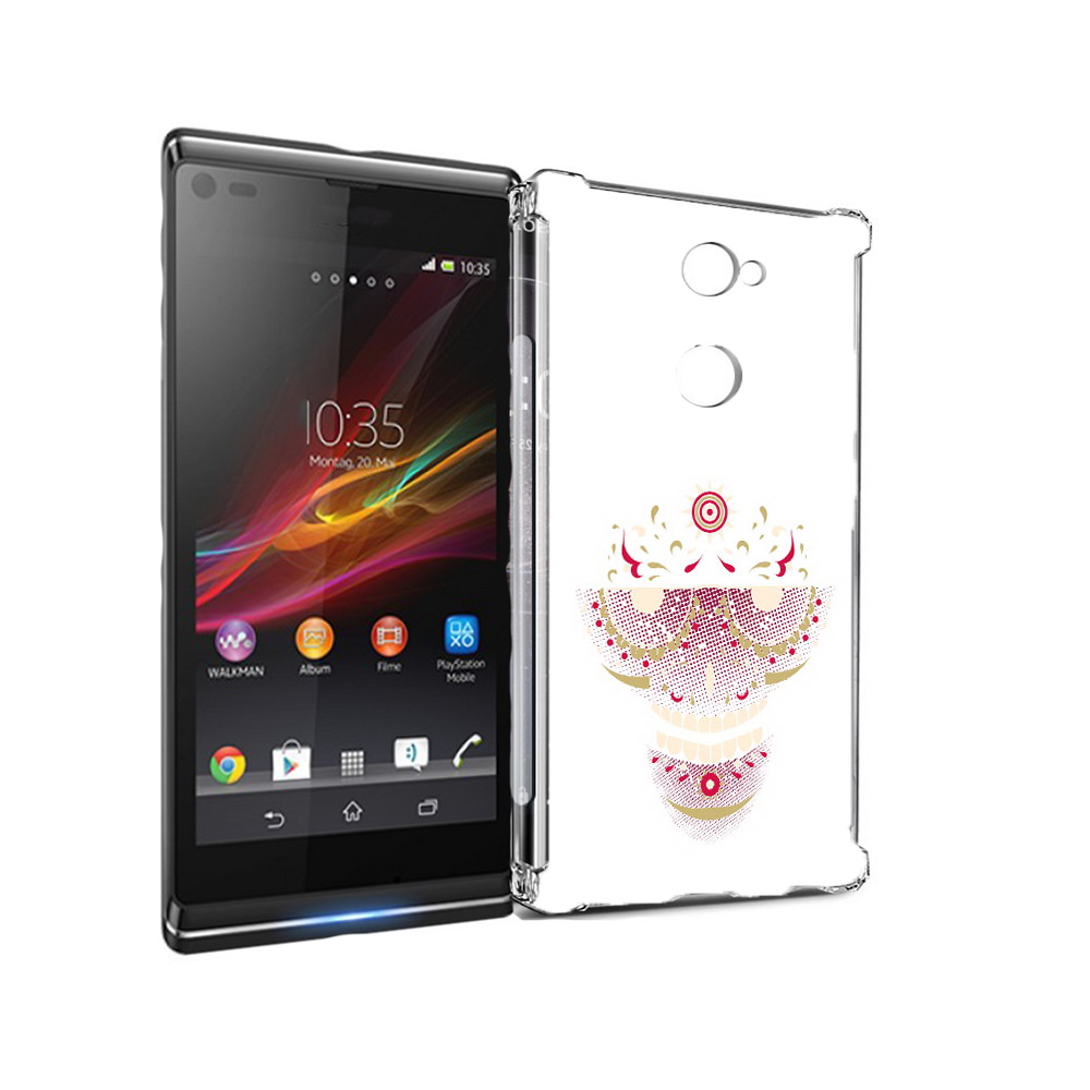 Чехол MyPads Tocco для Sony Xperia L2 карнавальный скелет абстракция (PT99662.233.386)