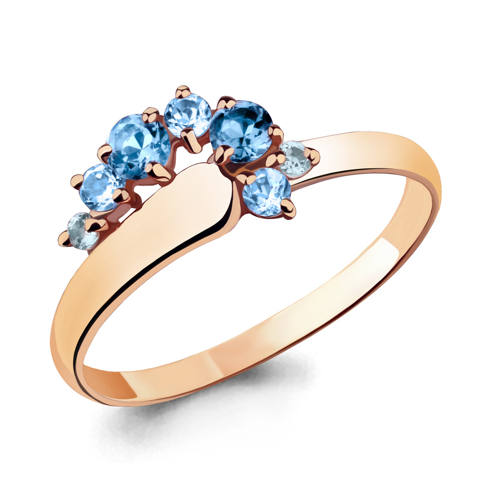 

Кольцо из серебра с топазом р., Aquamarine 6567766, 6567766_925_з