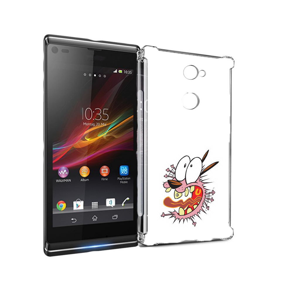 

Чехол MyPads Tocco для Sony Xperia L2 испуганный бобик (PT99662.233.381), Прозрачный, Tocco