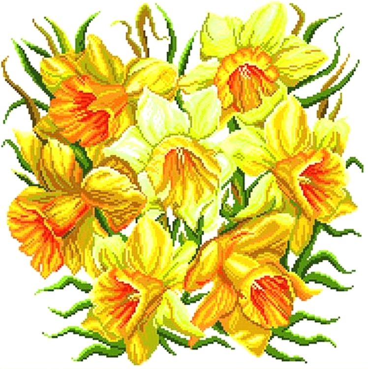 

Рисунок на ткани Нежные цветы