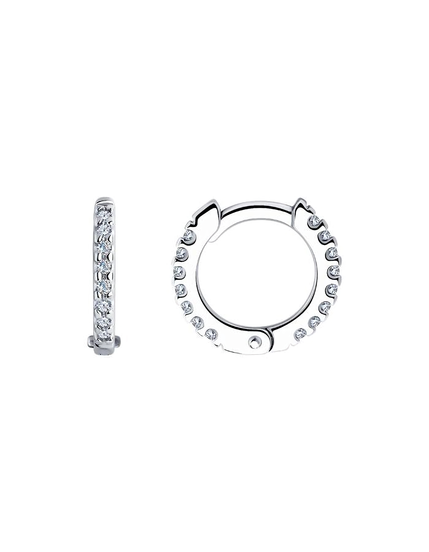 

Серьги конго из серебра TEO MAORI 894025998, фианит, 894025998