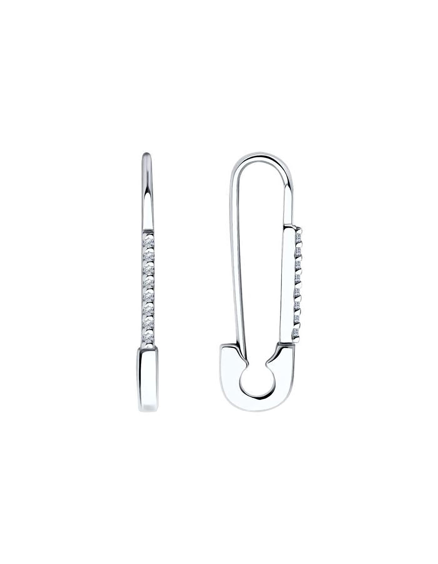 

Серьги продевки из серебра TEO MAORI 894025991, фианит, 894025991
