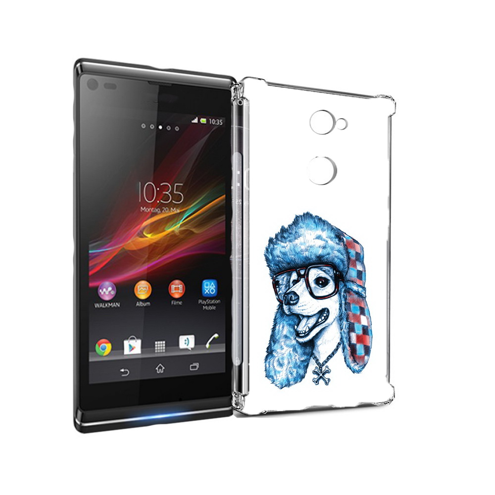 

Чехол MyPads Tocco для Sony Xperia L2 зимний пес (PT99662.233.362), Прозрачный, Tocco