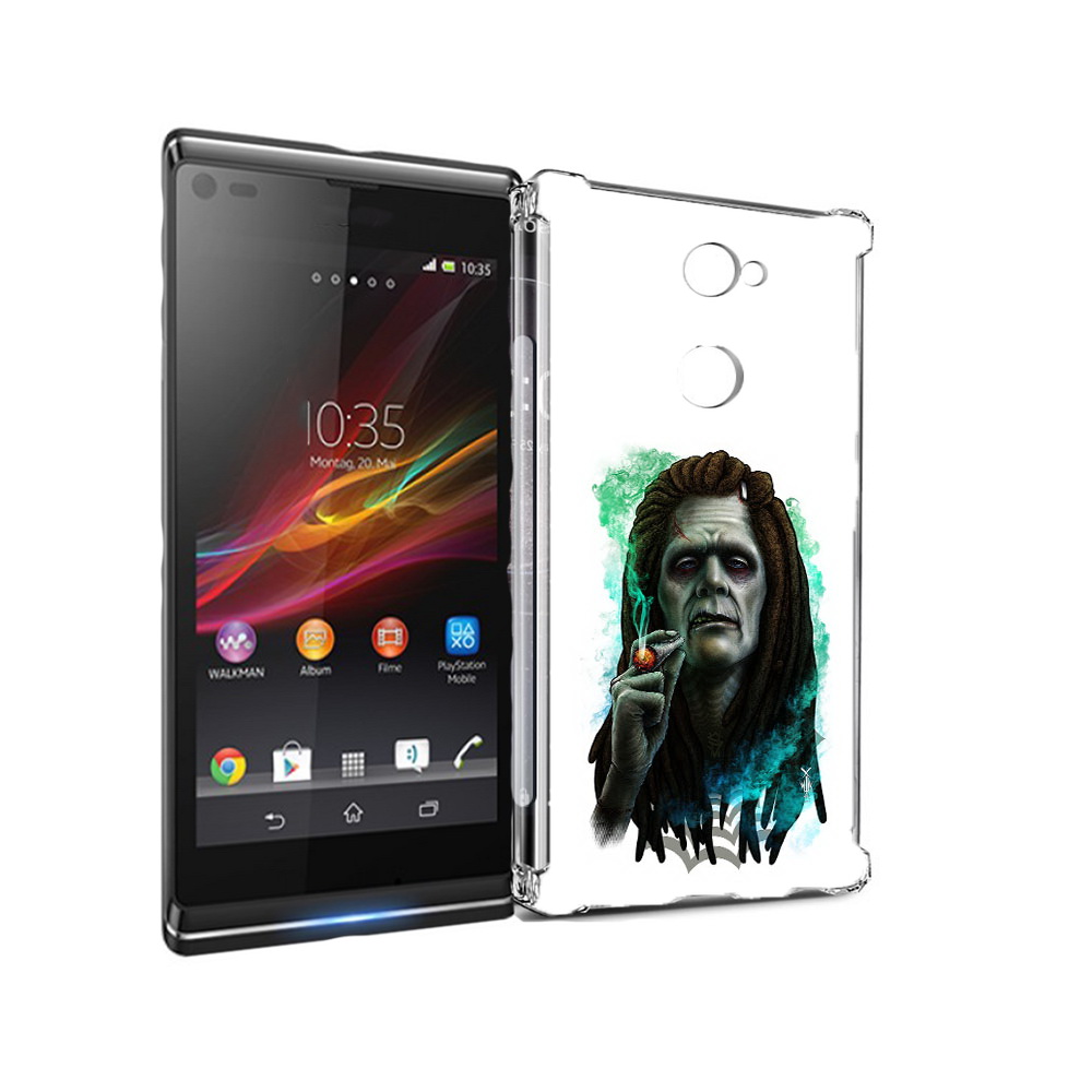 

Чехол MyPads Tocco для Sony Xperia L2 зеленый мужчина с сигаретой (PT99662.233.360), Прозрачный, Tocco