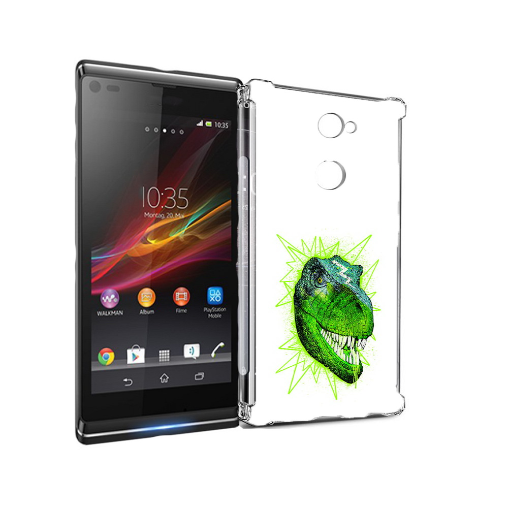

Чехол MyPads Tocco для Sony Xperia L2 зеленый динозавр (PT99662.233.358), Прозрачный, Tocco
