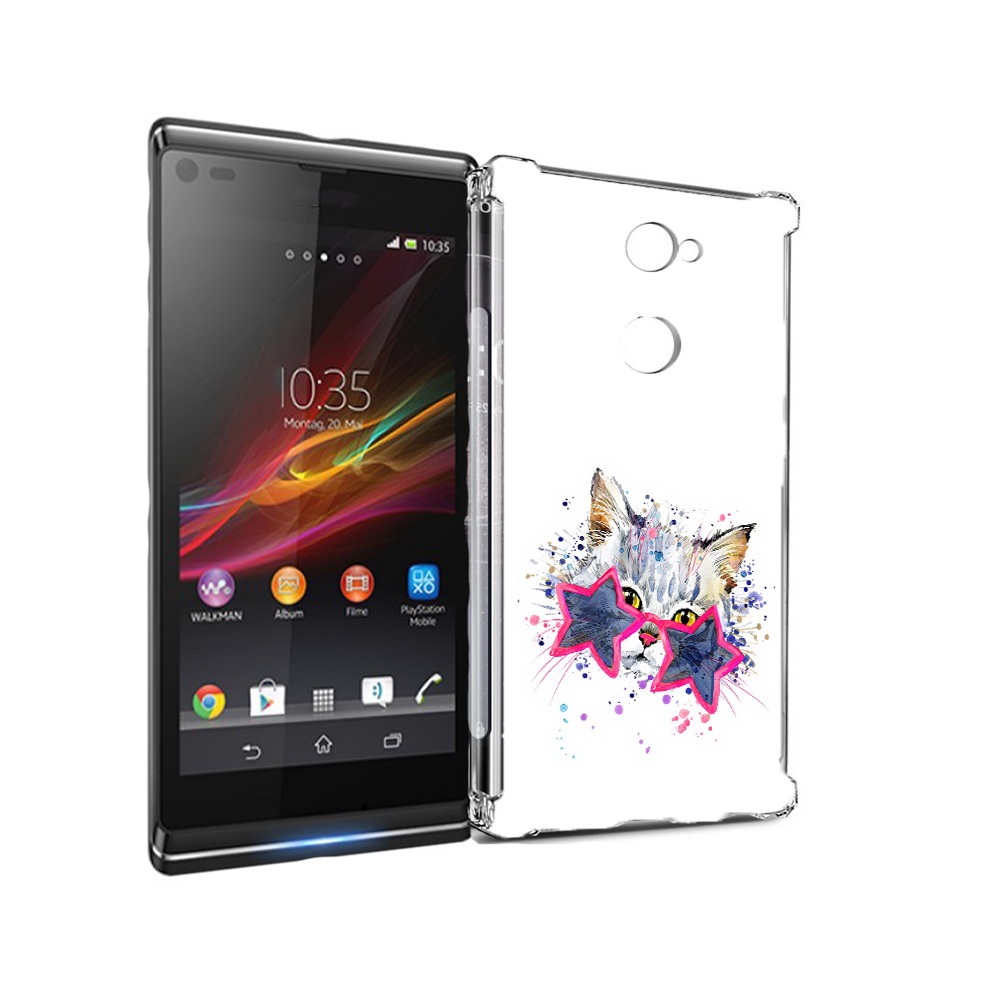 

Чехол MyPads Tocco для Sony Xperia L2 звездные очки (PT99662.233.353), Прозрачный, Tocco