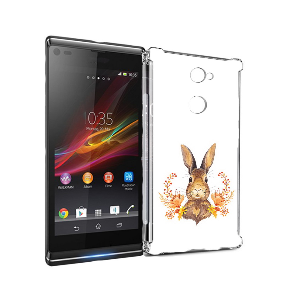 

Чехол MyPads Tocco для Sony Xperia L2 зайка в цветах (PT99662.233.349), Прозрачный, Tocco