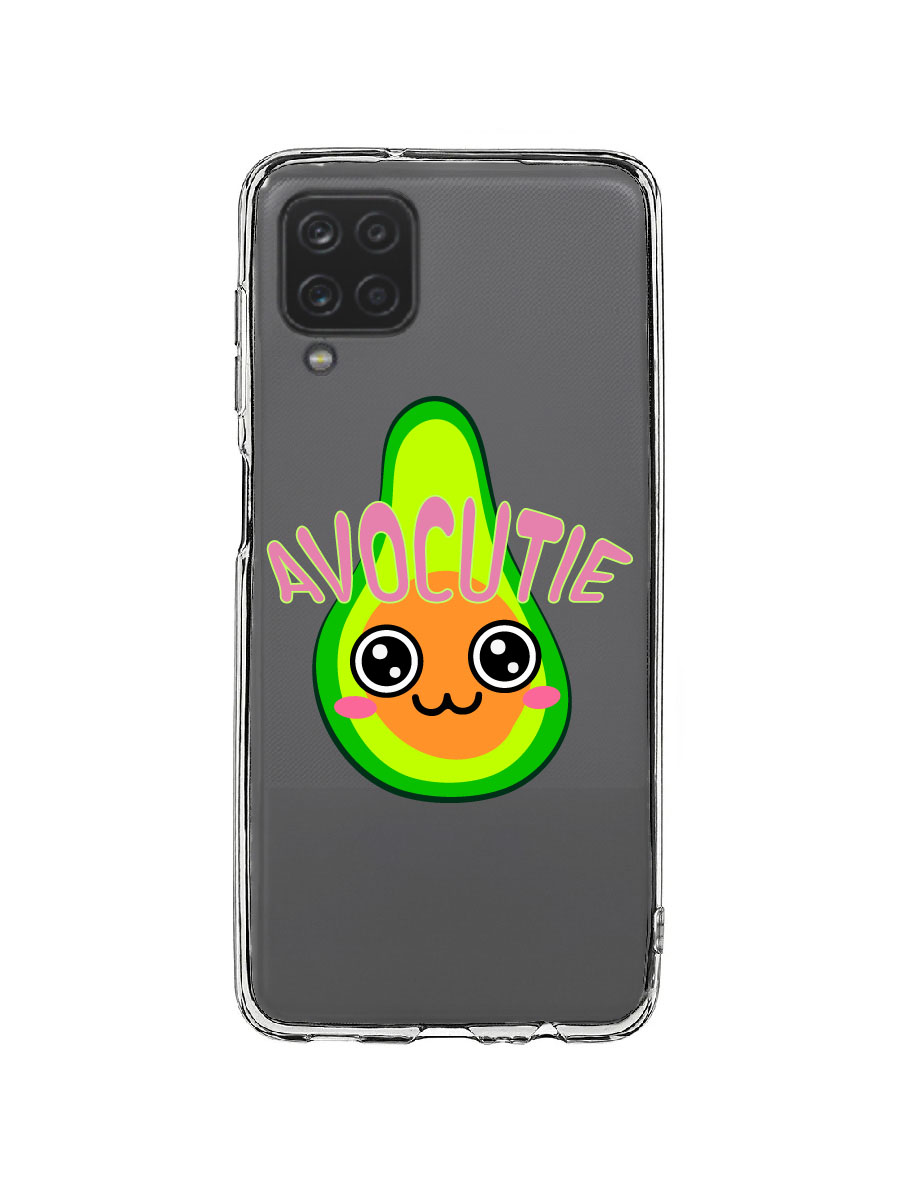 фото Чехол для samsung a12, m12 прозрачный c принтом "avocutie" 1129 mobileocean