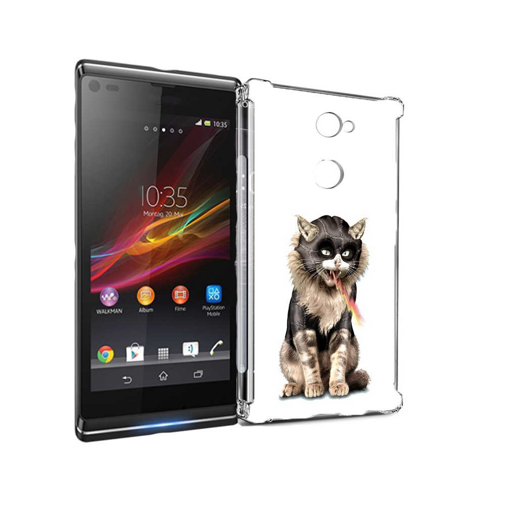 

Чехол MyPads Tocco для Sony Xperia L2 дьяволский кот (PT99662.233.341), Прозрачный, Tocco