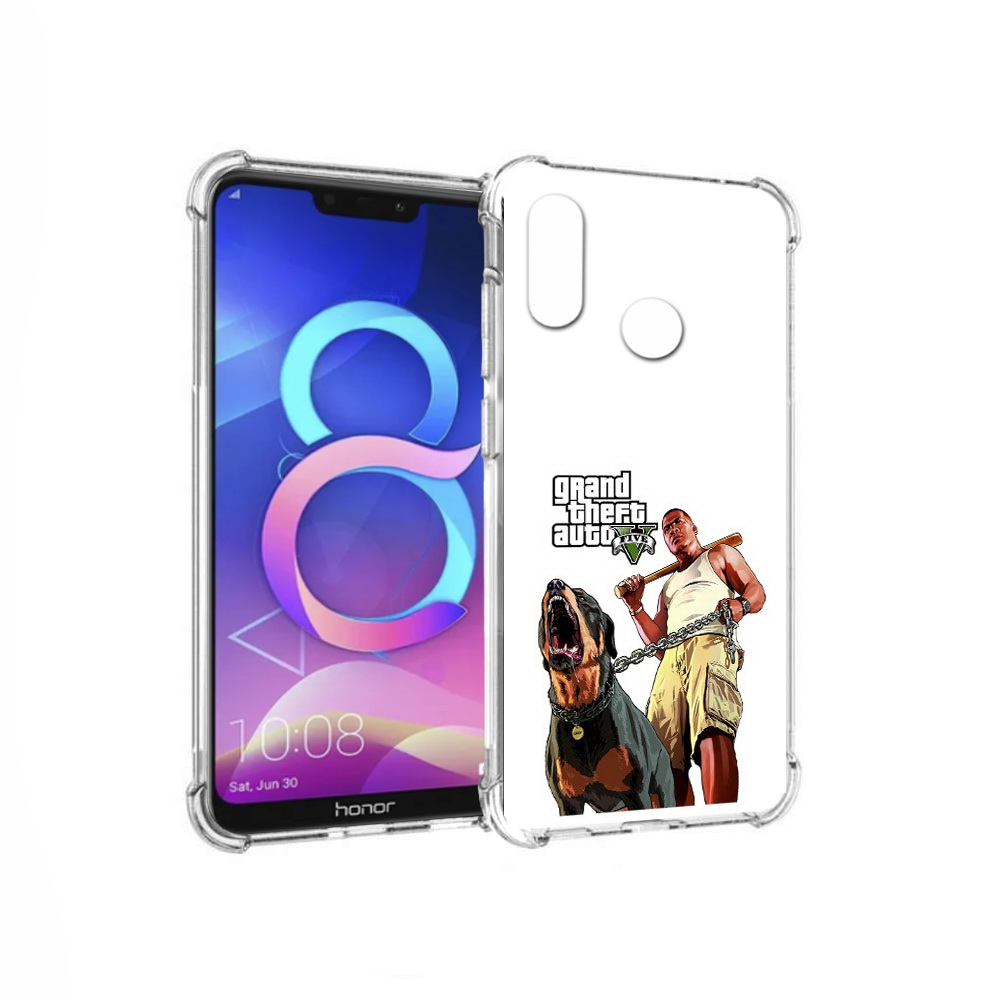 

Чехол MyPads Tocco для Honor 8C GTA грозная собака (PT121522.29.18), Прозрачный, Tocco