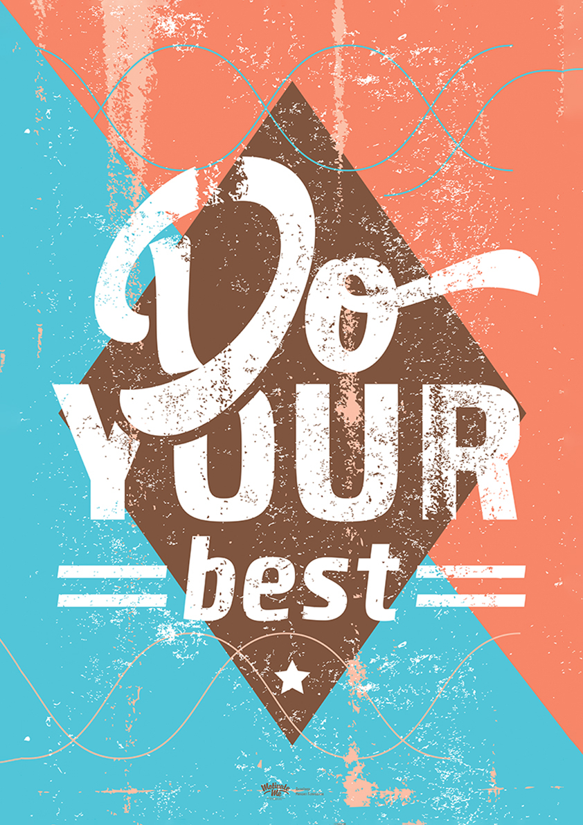 

Большой мотивационный постер на стену Do Your Best 40х50 см без рамы, MMDOYOURBEST