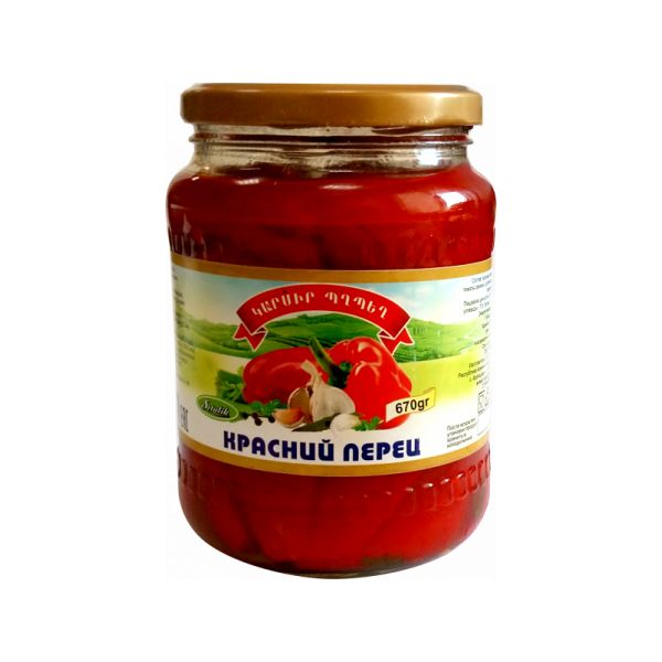 

Перец Setulik красный консервированный 670 г