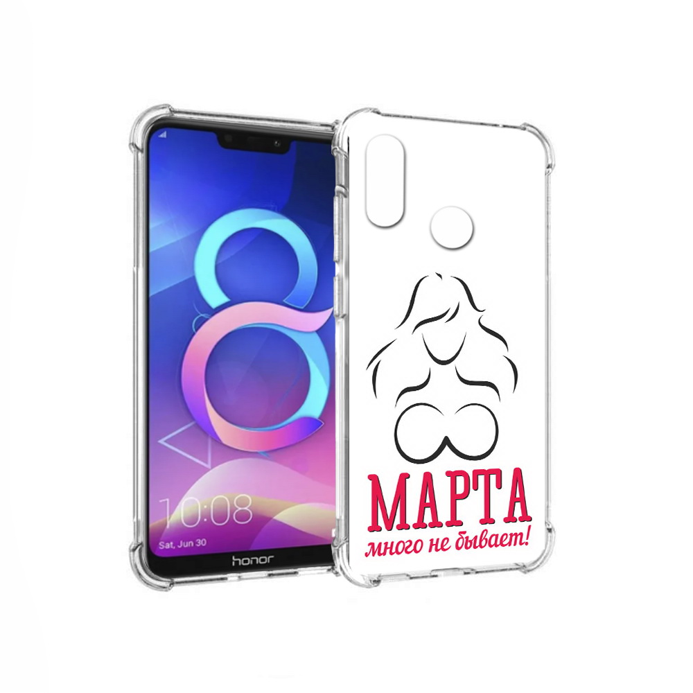 

Чехол MyPads Tocco для Honor 8C 8 марта много не бывает (PT121522.29.17), Прозрачный, Tocco