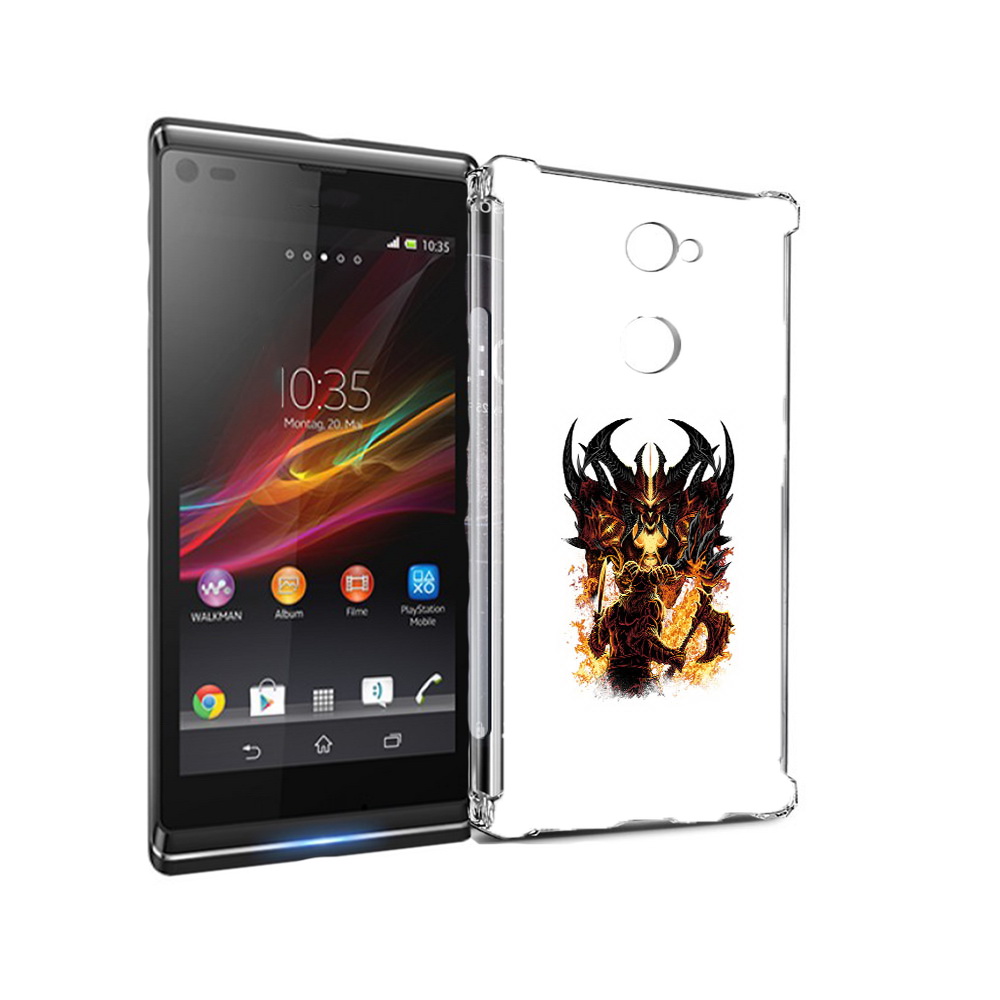 

Чехол MyPads Tocco для Sony Xperia L2 демон shadow fiend (PT99662.233.318), Прозрачный, Tocco