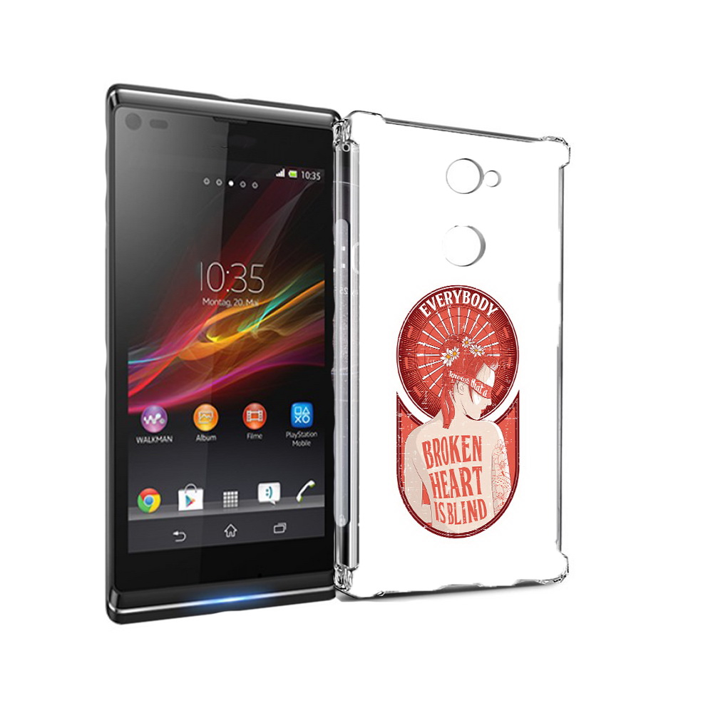 

Чехол MyPads Tocco для Sony Xperia L2 девушка разбитое сердце (PT99662.233.310), Прозрачный, Tocco