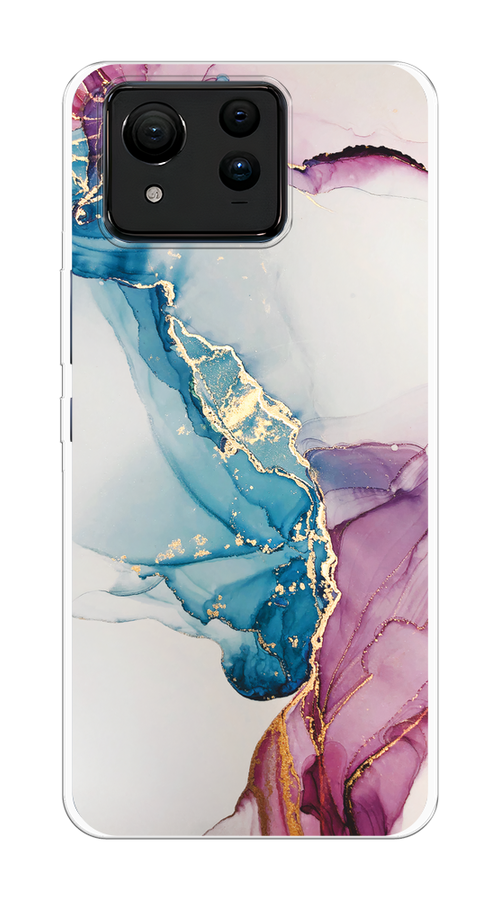 

Чехол на Asus ZenFone 11 Ultra "Розовые разводы рисунок", Синий;розовый;золотистый, 45250-1