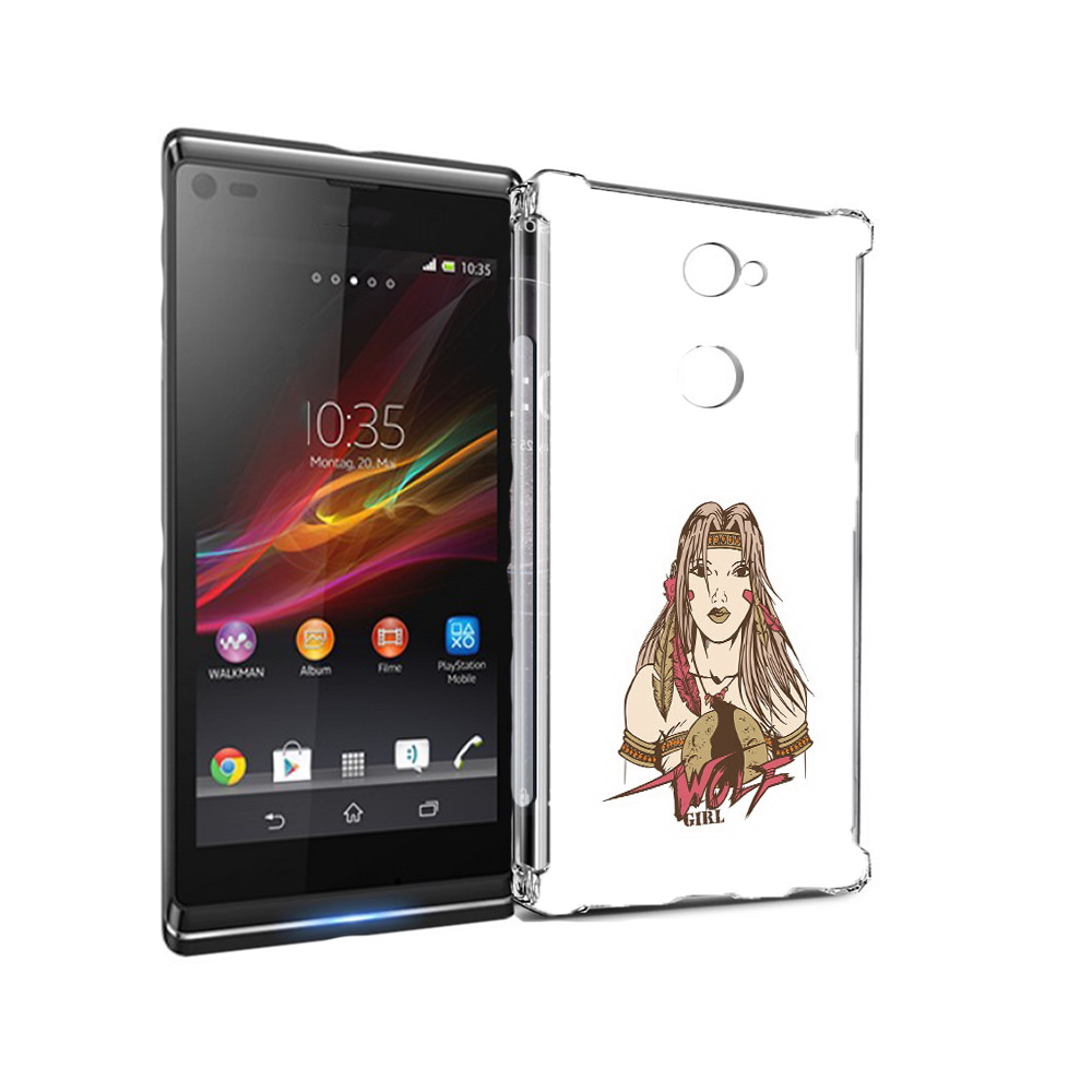 

Чехол MyPads Tocco для Sony Xperia L2 девушка волк (PT99662.233.306), Прозрачный, Tocco