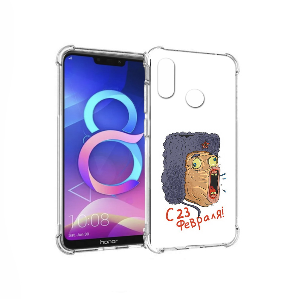 

Чехол MyPads Tocco для Honor 8C 23 февраля смешная эмоция (PT121522.29.15), Прозрачный, Tocco