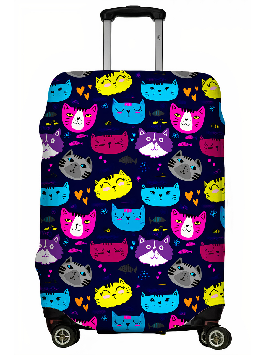 

Чехол для чемодана LeJoy LJ-CASE-429 Meow purple M, LJ-CASE-429