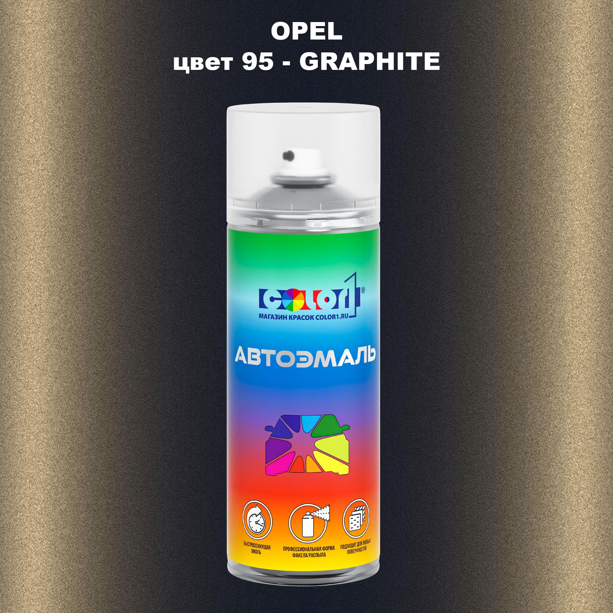 

Аэрозольная краска COLOR1 для OPEL, цвет 95 - GRAPHITE, Прозрачный