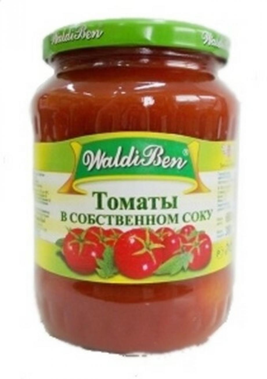 

Томаты WaldiBen в собственном соку 680 г