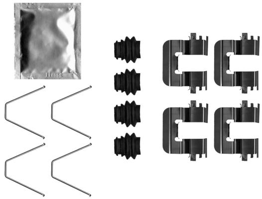 Комплект монтажный дискового тормоза | зад |