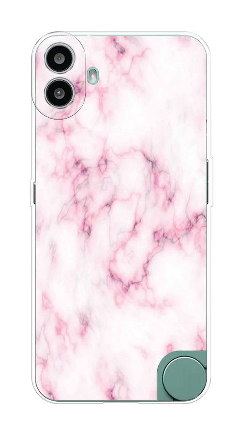 

Чехол на CMF Phone 1 "Мрамор с розовым", Белый;розовый, 3300450-1