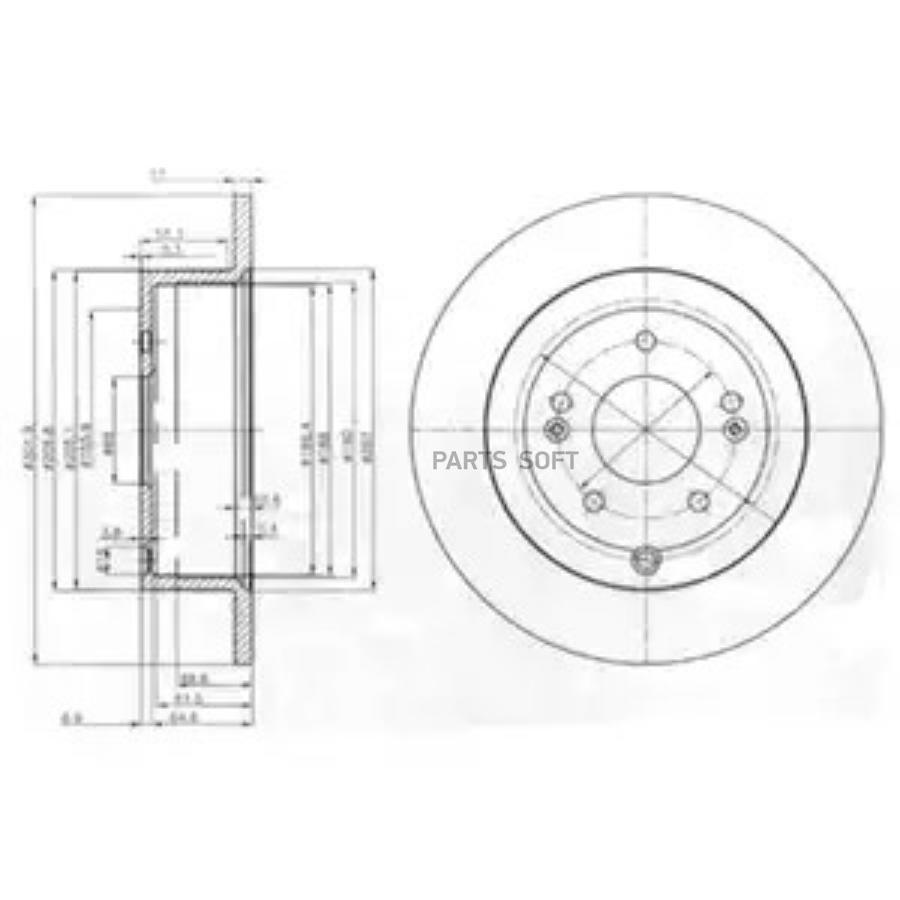 

Тормозной диск DELPHI комплект 1 шт. BG4136