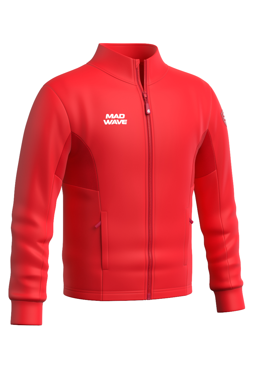 Толстовка детская Mad Wave Flex jacket junior, красный, 140