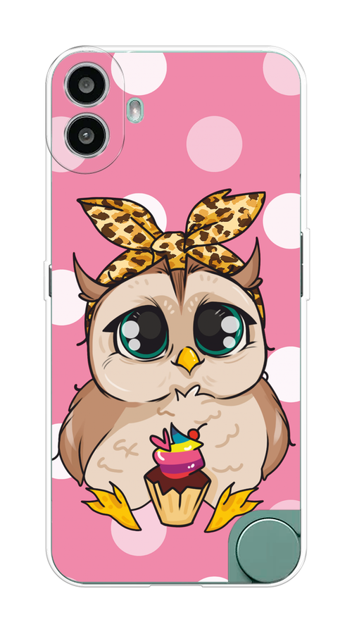 

Чехол на CMF Phone 1 "Милая совушка на розовом", Розовый;бежевый;коричневый, 3300450-1