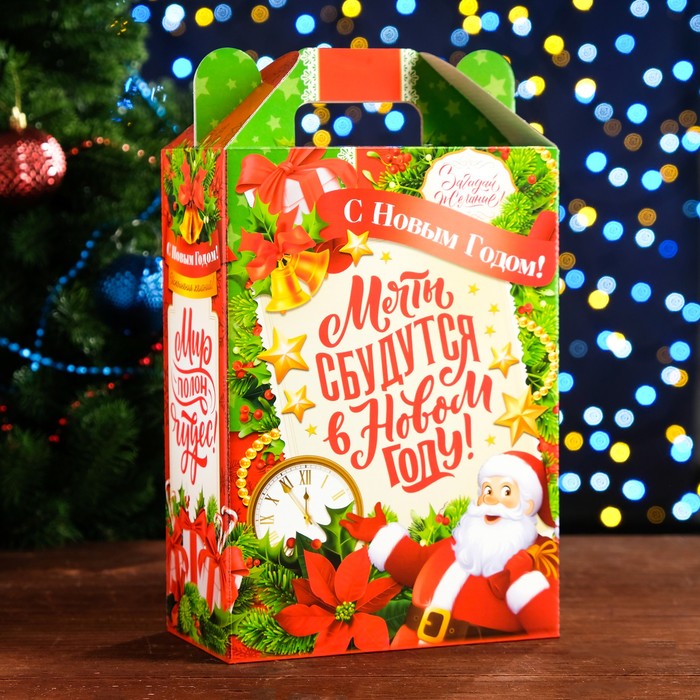 

Коробка подарочная складная "Время Чудес" 18,5 х 10 х 30,5 см (5 шт), Разноцветный