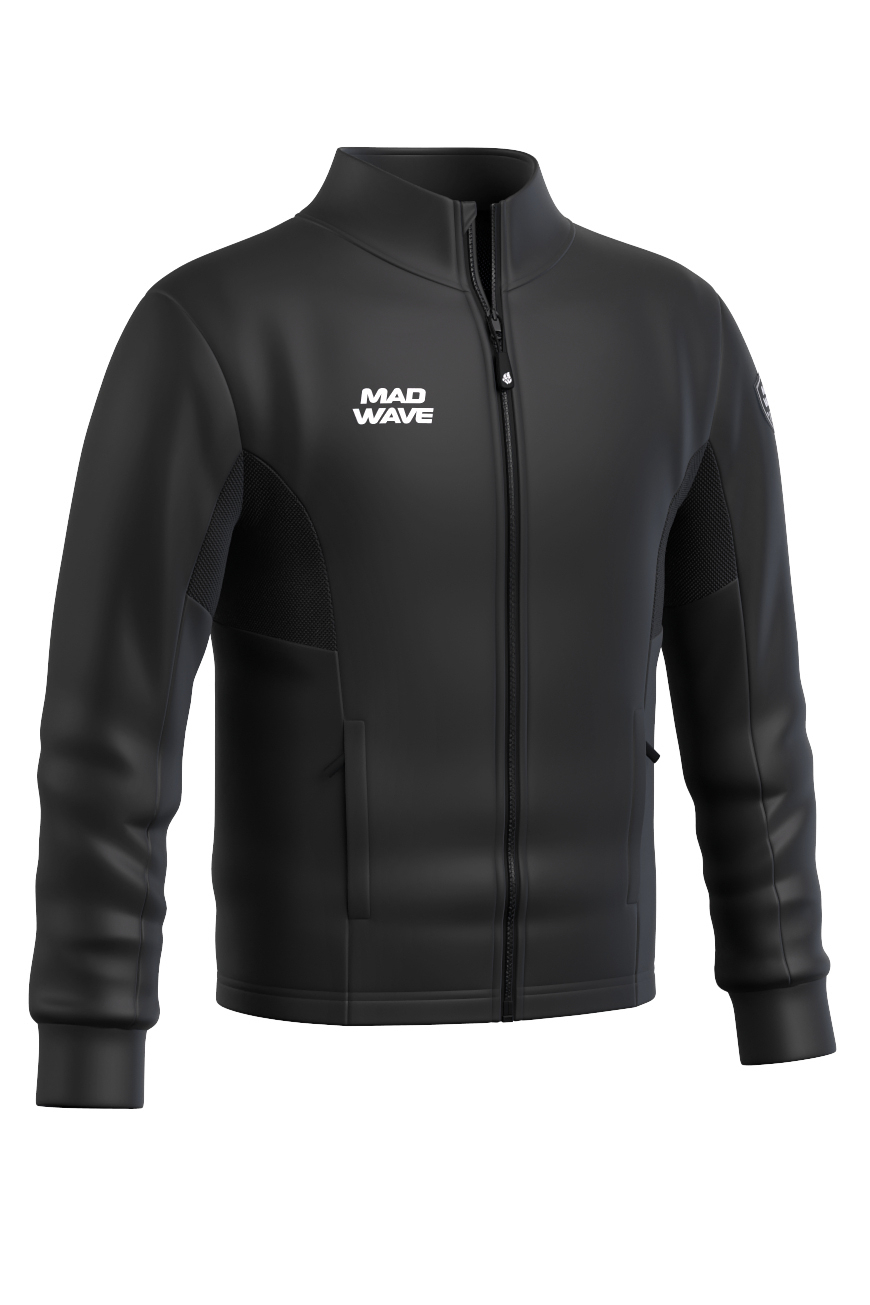 Толстовка детская Mad Wave Flex jacket junior, черный, 140