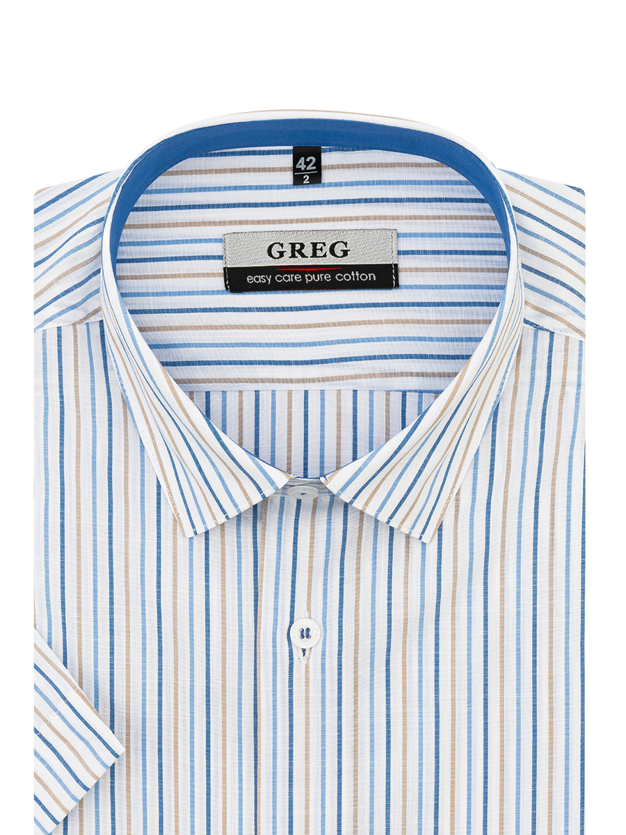 

Рубашка мужская Greg 00-00001141 голубая 40, Голубой, 00-00001141