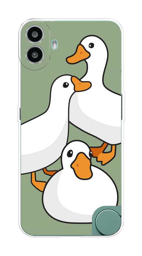 

Чехол на CMF Phone 1 "Утиное трио", Оранжевый;белый;серый, 3300450-1