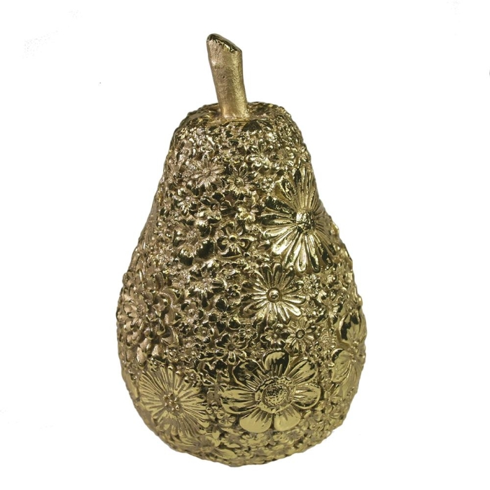 Фигура декоративная Груша, цвет светлое золото