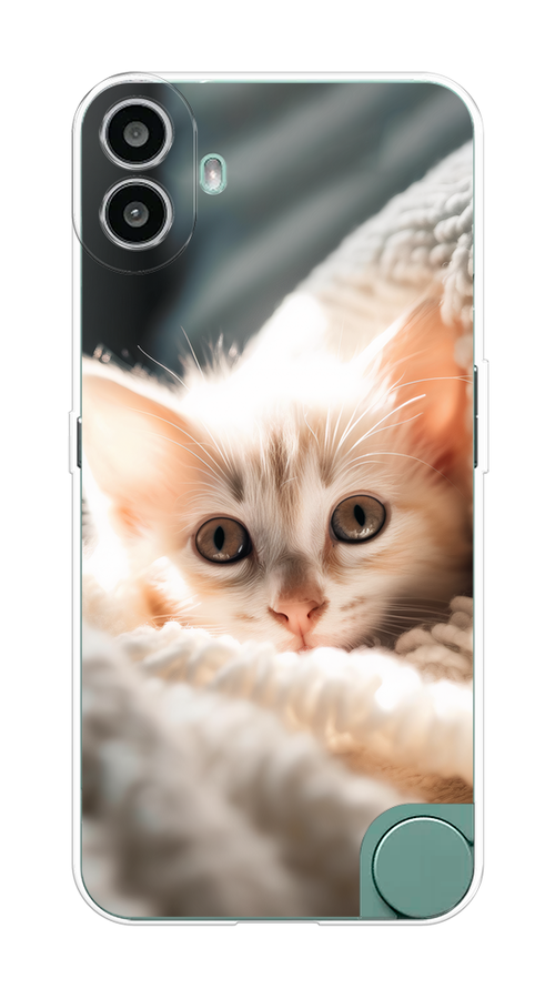 

Чехол на CMF Phone 1 "Белый шкодливый котенок", Серый;белый;бежевый;оранжевый, 3300450-1