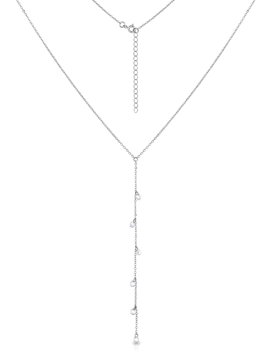 Колье-галстук из серебра 50 см SKAZKA Natali Romanovoi 38536, фианит