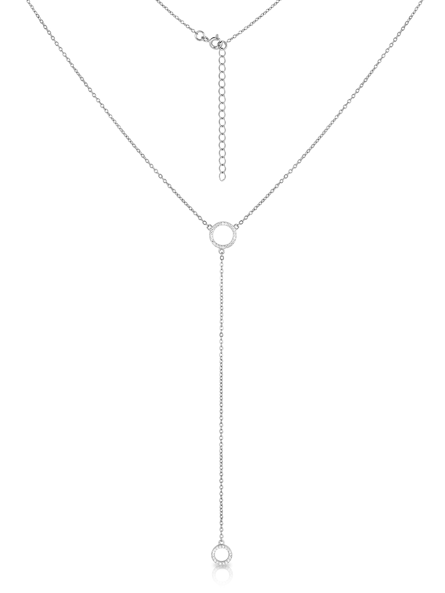 Колье-галстук из серебра 45 см SKAZKA Natali Romanovoi 38530, фианит