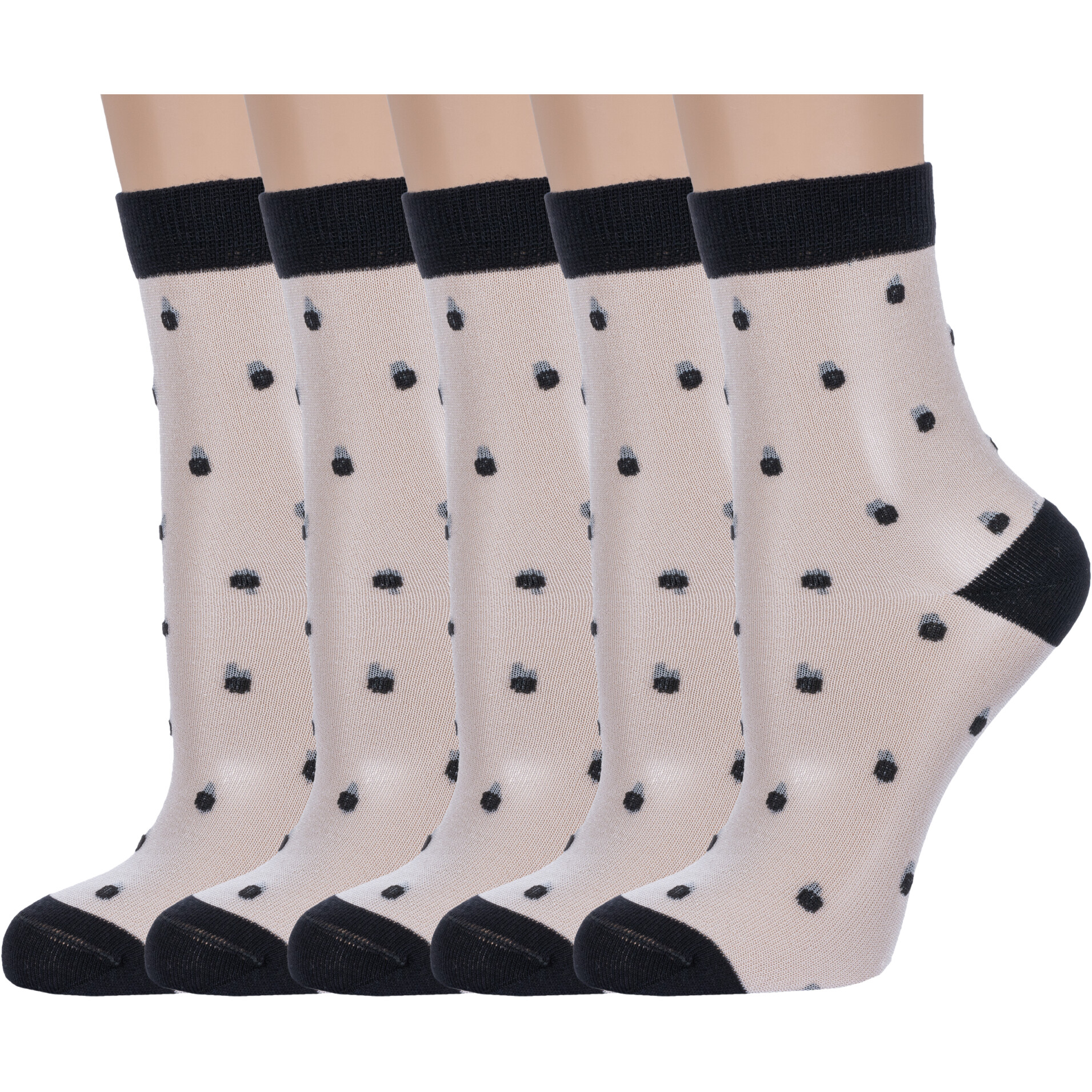 Комплект носков женских Борисоглебский трикотаж 5-6С973 белых 25, 5 пар