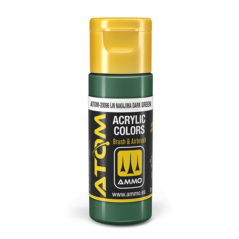 

Акриловая краска Ammo Mig Atom Color IJN Nakajima тёмно-зелёный Dark Green ATOM20096