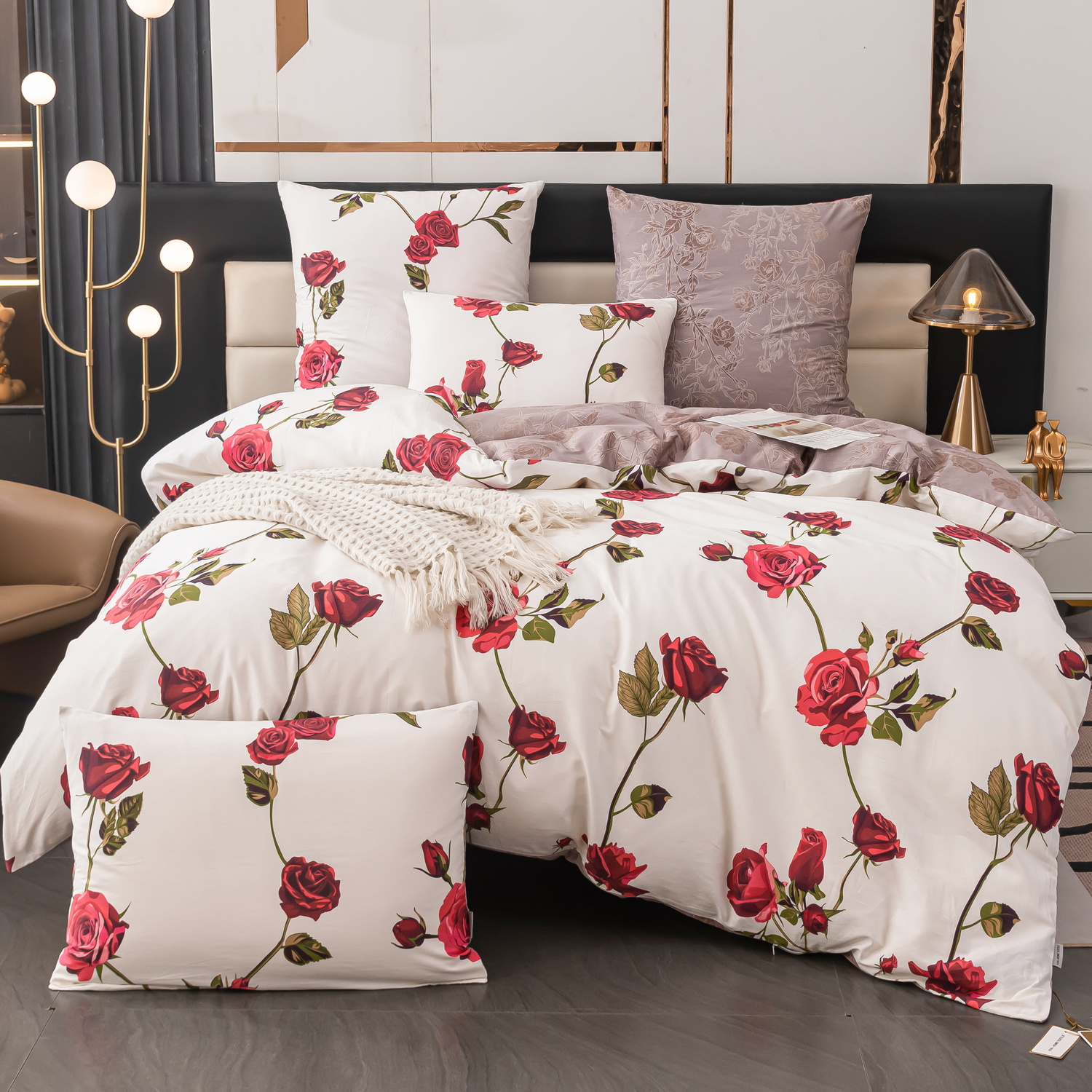 

Постельное белье VIVA-HOME TEXTILE сатин евро на молнии, L