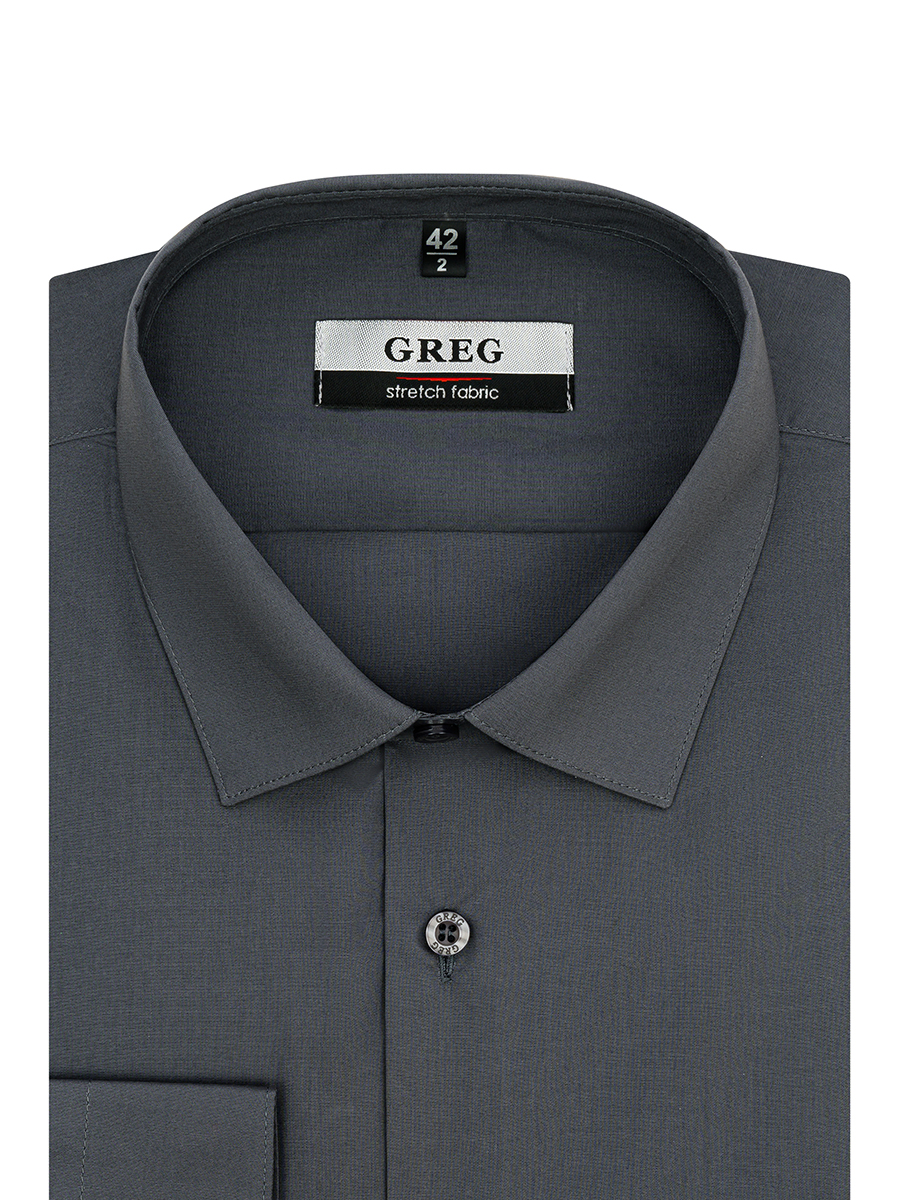 

Рубашка мужская Greg 00-00003570 серая 39, Серый, 00-00003570