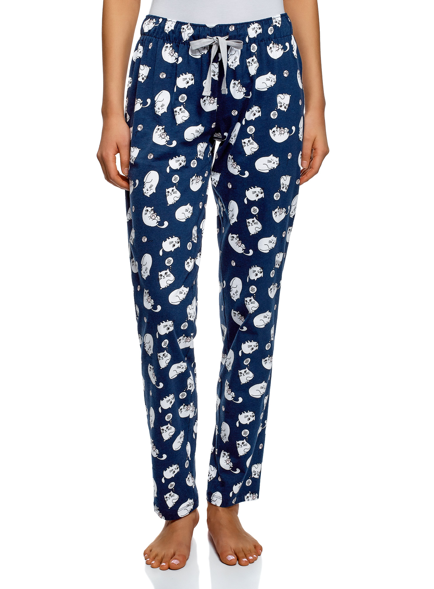 

Брюки домашние женские oodji 59807010-4 синие XL, 59807010-4