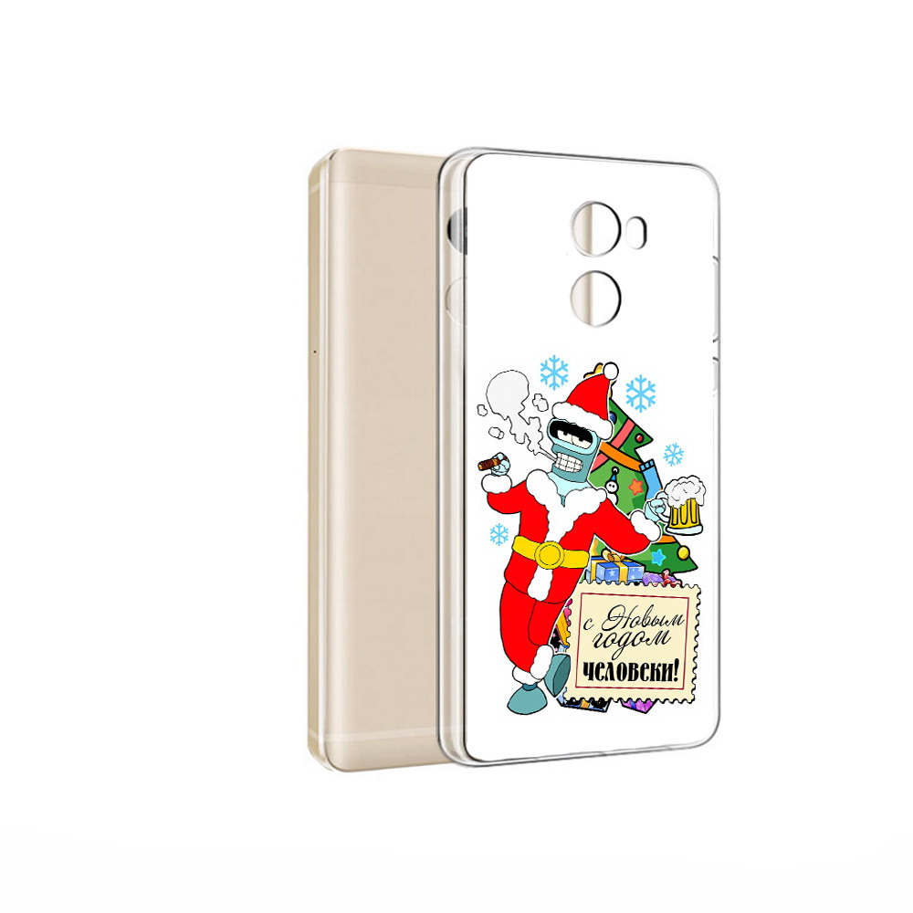 

Чехол MyPads Tocco для Xiaomi Redmi 4 Pro С новым годом человеки (PT47305.303.150), Прозрачный, Tocco