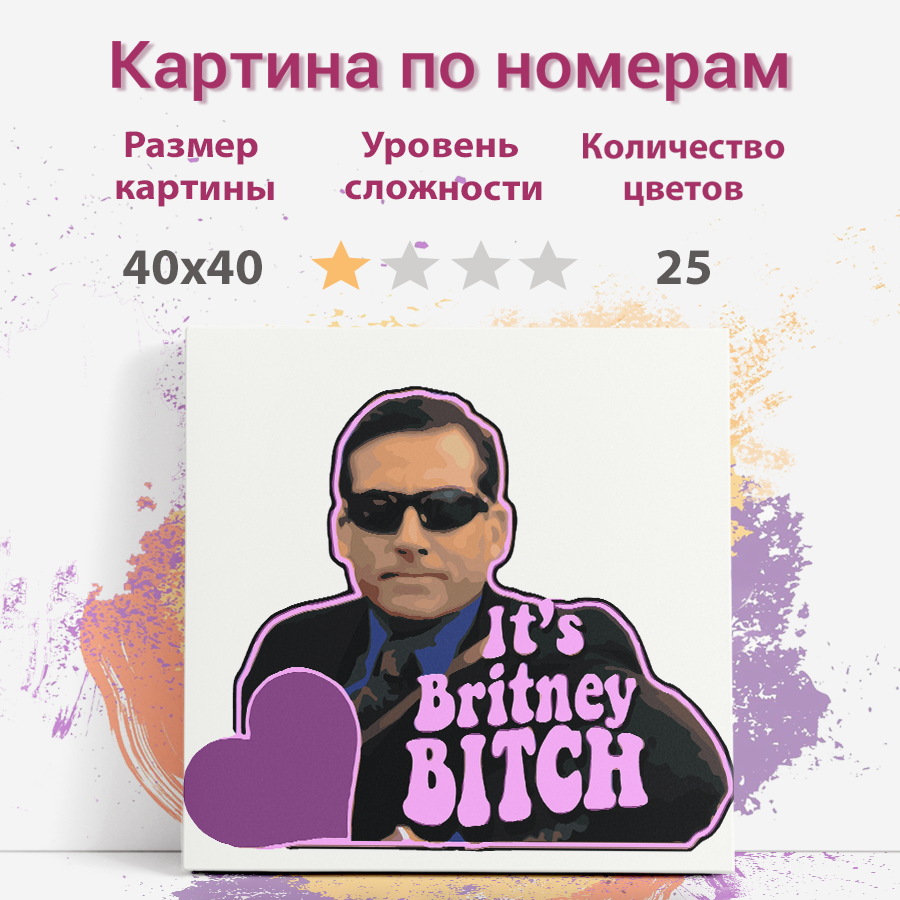 

Картина по номерам Раскрасим сами сериал Офис Майкл Скотт мем холст на подрамнике 40х40 см, офис