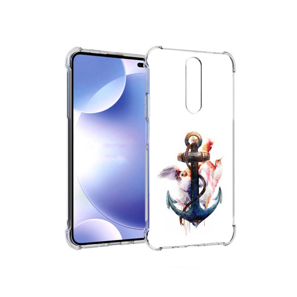 

Чехол MyPads Tocco для Xiaomi Redmi k30 якорь с птицами (PT226950.302.703), Прозрачный, Tocco