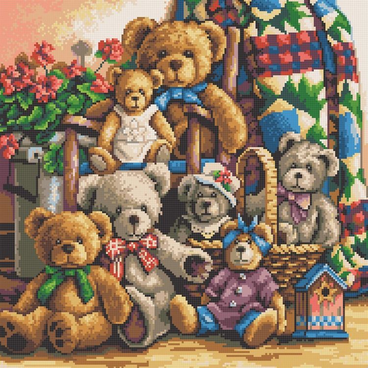 

Рисунок на ткани Мишки