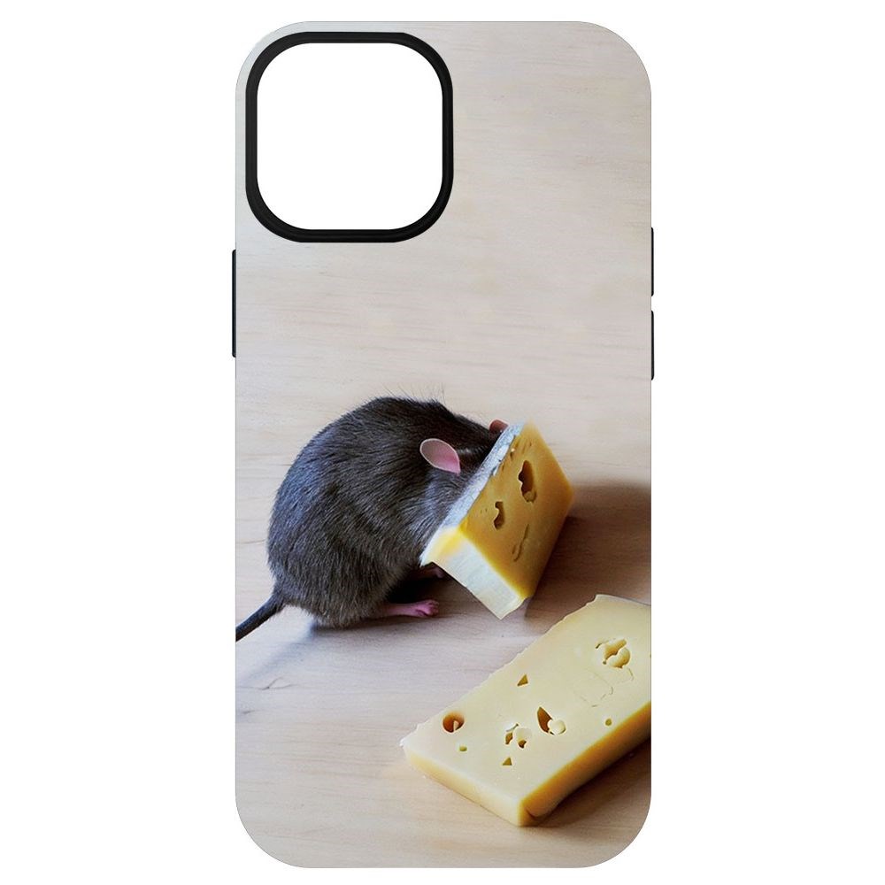 фото Чехол-накладка софт мышь и сыр для iphone 13 mini krutoff