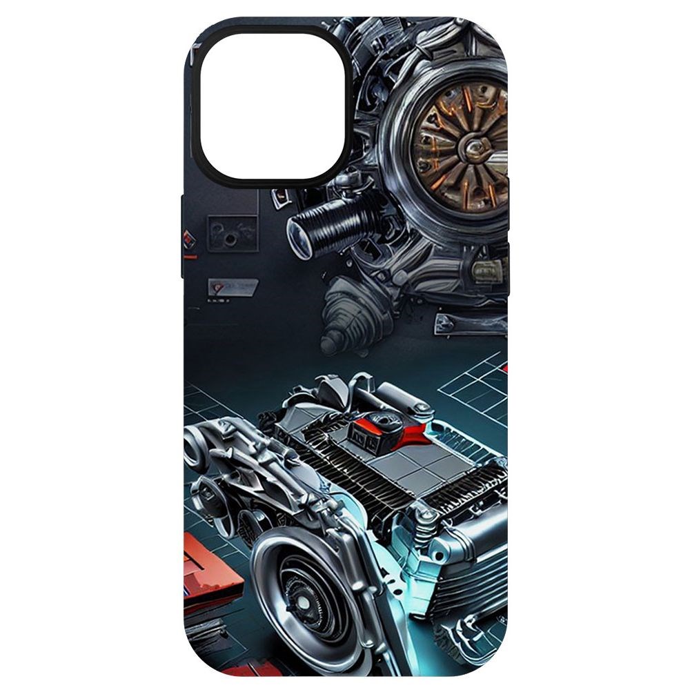 

Чехол-накладка Софт Моторы для iPhone 13 mini, Черный